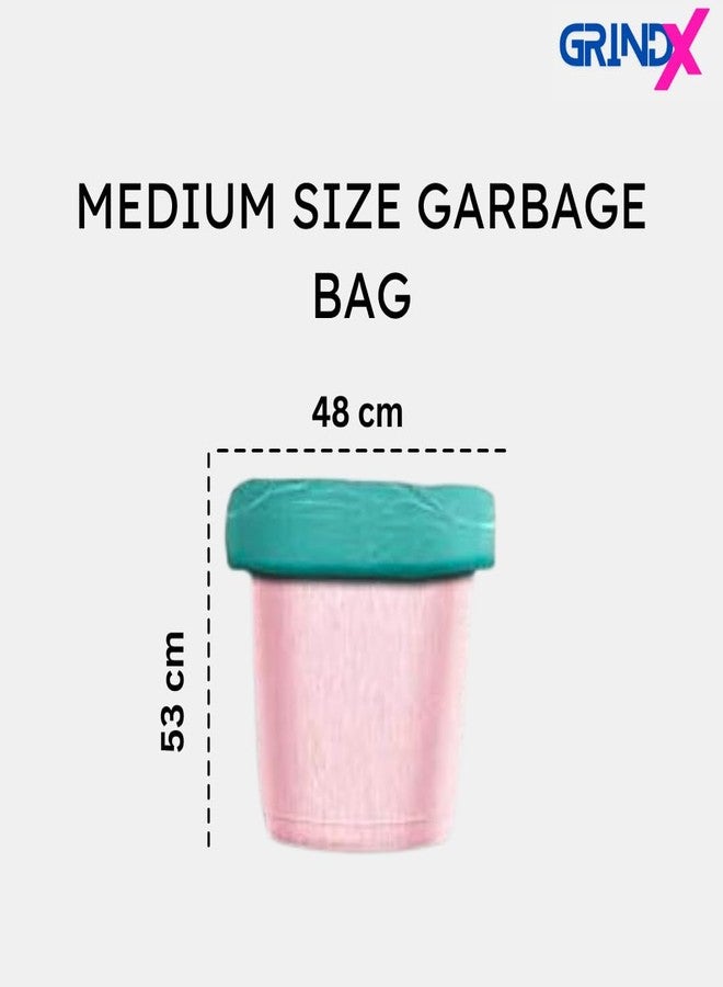 GRINDX Garbage Bags, 120 Bags, Medium Size, 19 X 21 Inch/48X53 CMS | 4 packs of 30 garbage bags with detachable string - Image 3